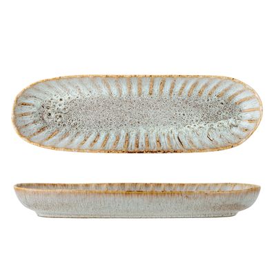 Fleur Serving Plate, Nature, Stoneware