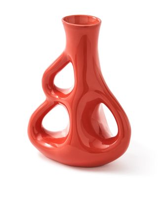 Vase Three Ears Red M