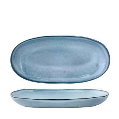 Sandrine Serving Plate XXL 34cm, Blue, Stoneware