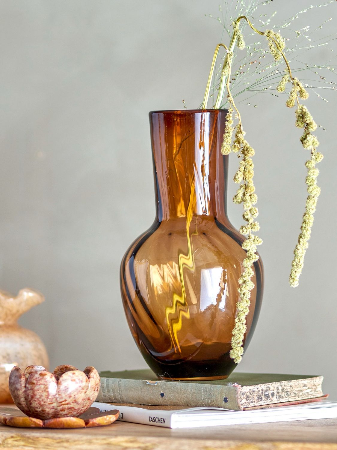 Saiqa Vase, Brown, Glass