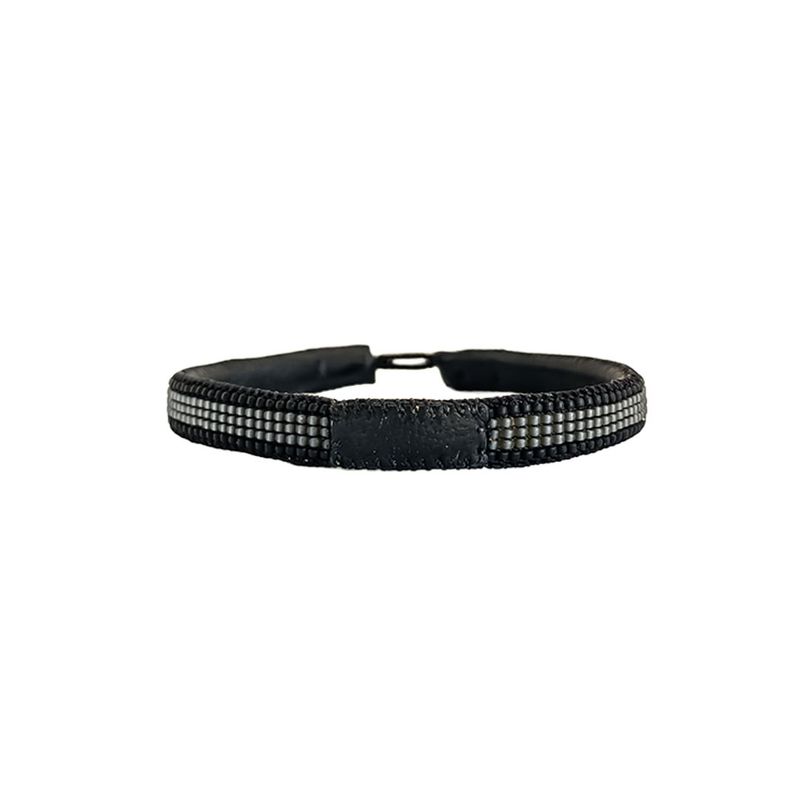 Men Bracelet Stripe, Black