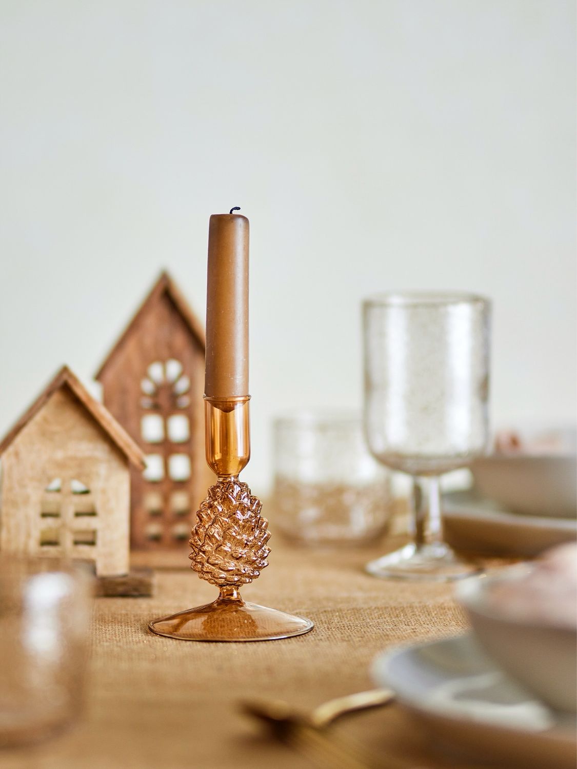 Jisele Candle Holder, Glass