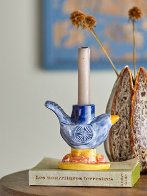 Ainsa Candle Holder, Stoneware