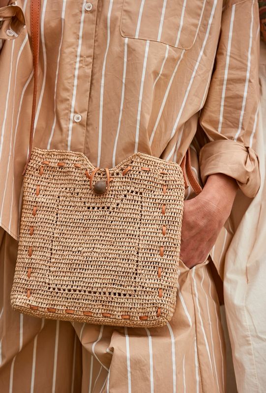 ANTSA BAG NATURAL WITH LEATHER