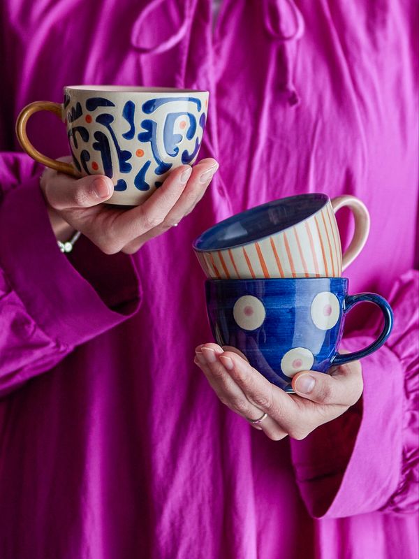 Eviaya Cup Blue with White Dots