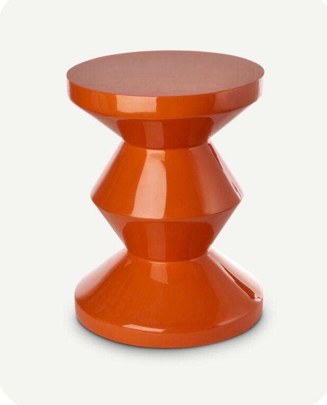 Zig Zag Polspotten Table Orange 