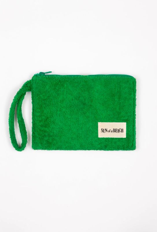 Sun of a Beach Little Waterproof Pouch, Wasabi