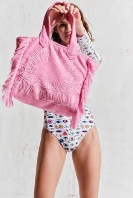 Sun of a Beach Terry Tote Bag, Bubblegum