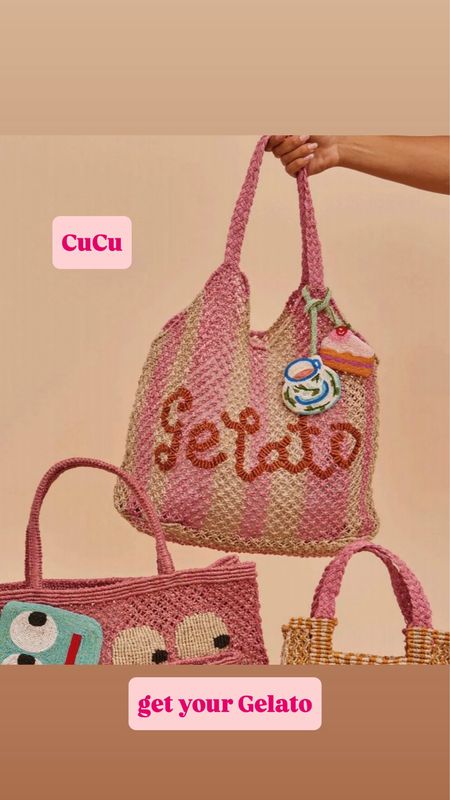 CuCu Jute Handmade Tote, Gelato Pink