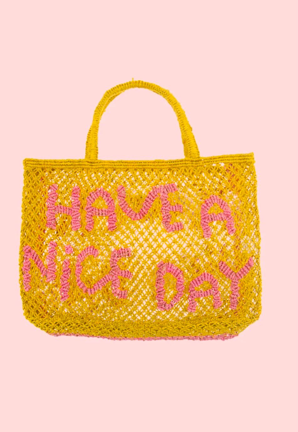 CuCu Handmade Jute Tote, Have a Nice Day