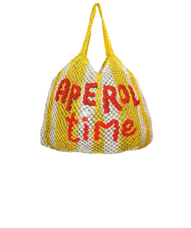 CuCu Handmade Jute Tote, Aperol Time