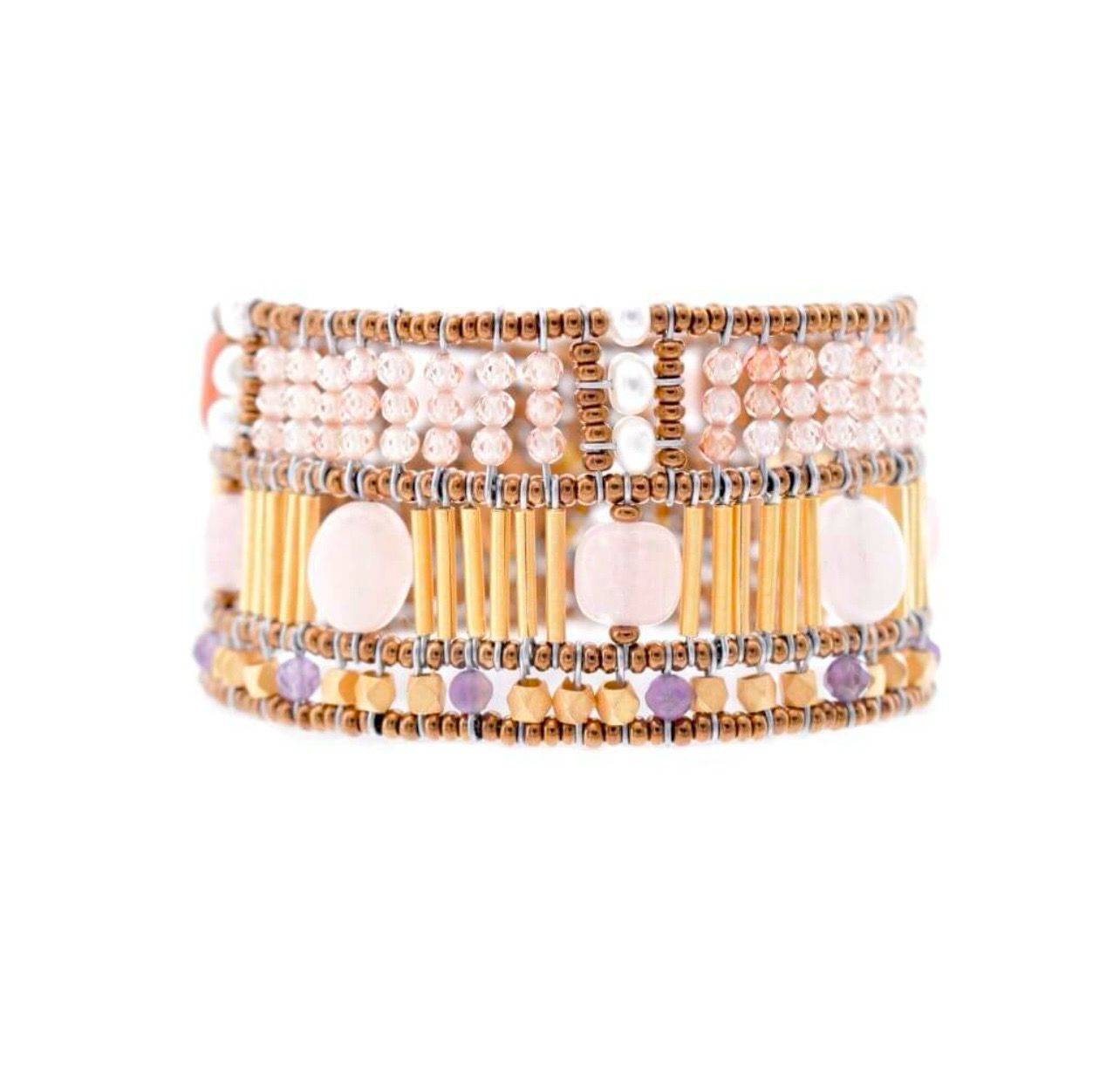 BRACELET DOREE MORGANITE