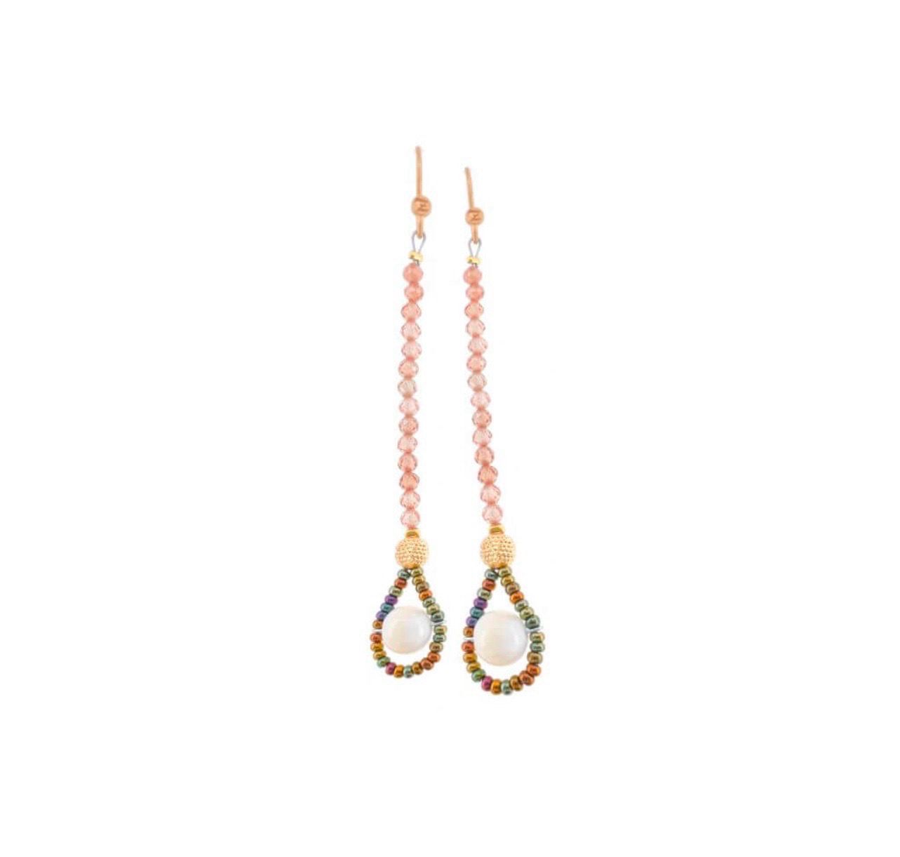 EARRINGS BLOOM L WHITE