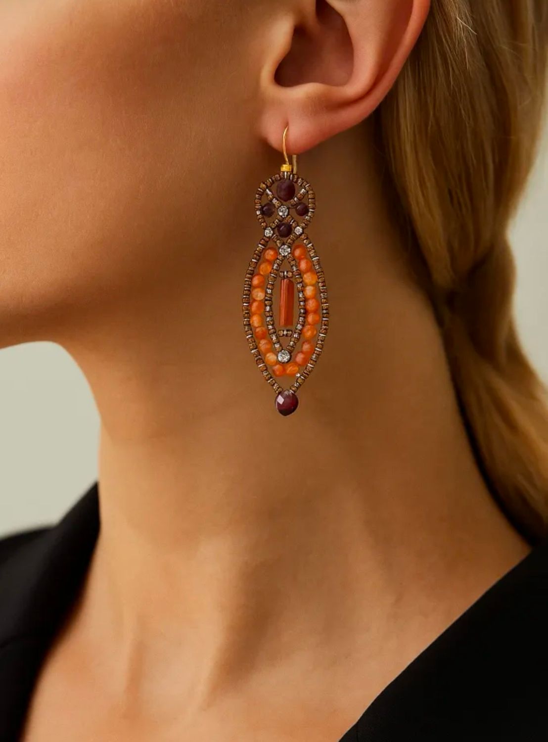 EARRING ASTRAEA CORNALINE