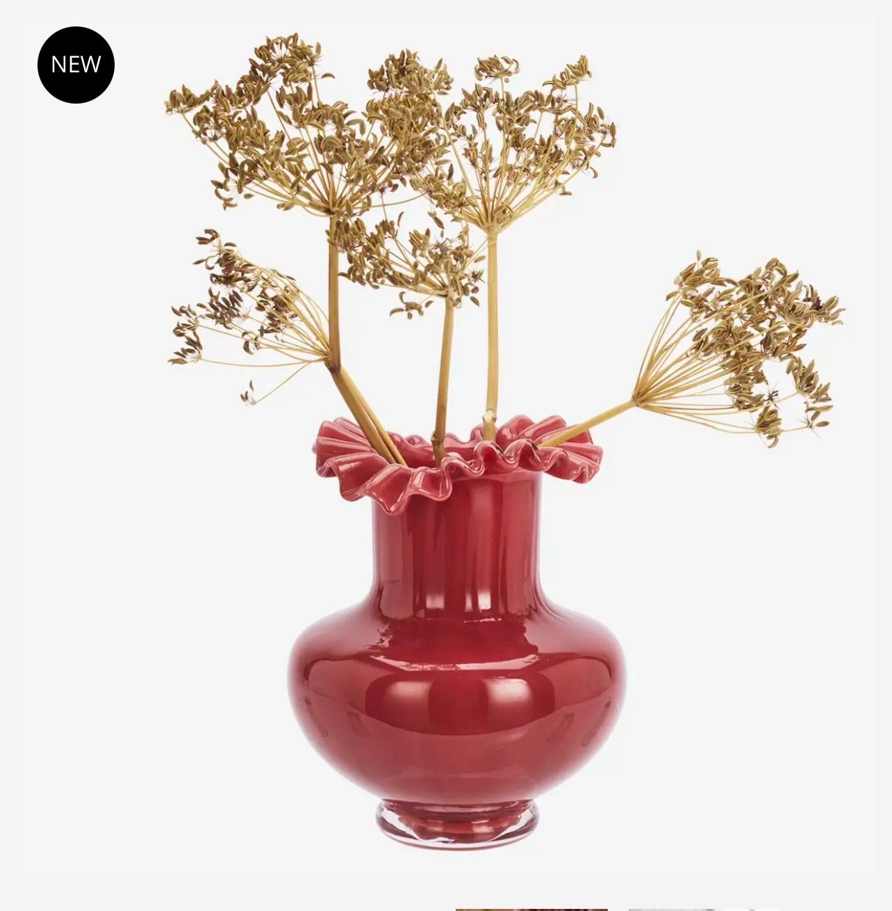 Glass Vase Maroon