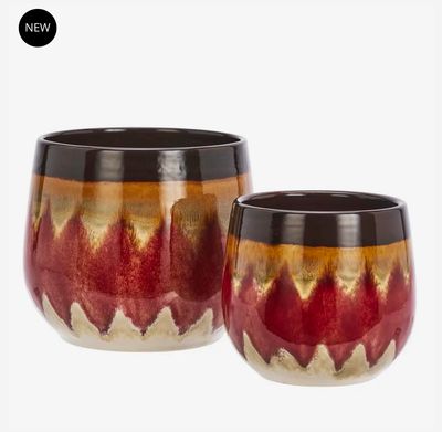 Ruby Stoneware pot M
