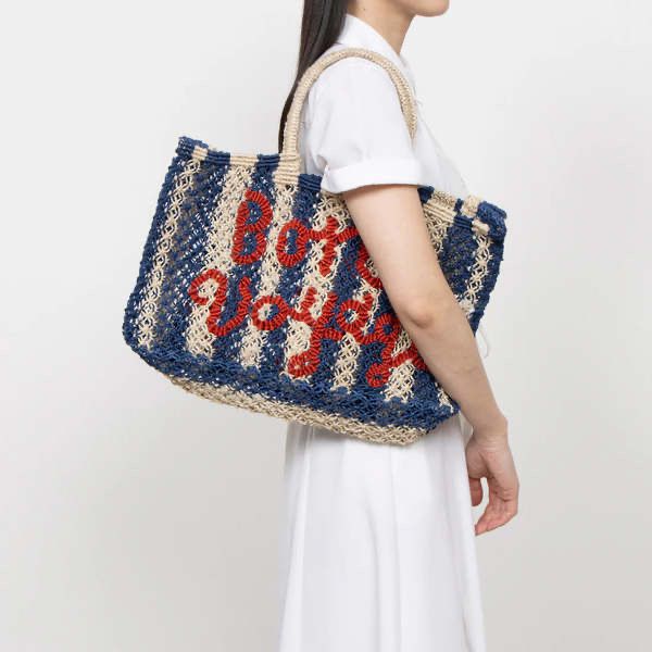 CuCu Handmade Jute Tote, Bon Voyage