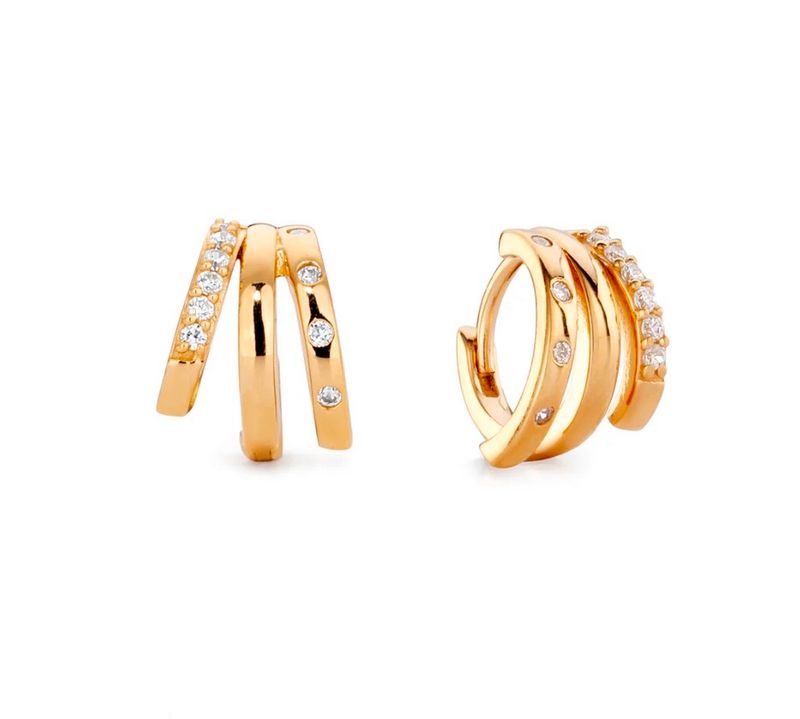 Trinity Hoop Earrings