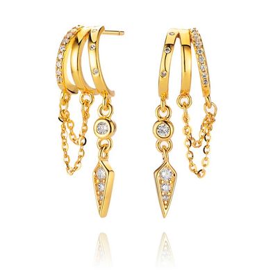 Palma Spike Charm Illusion Earrings