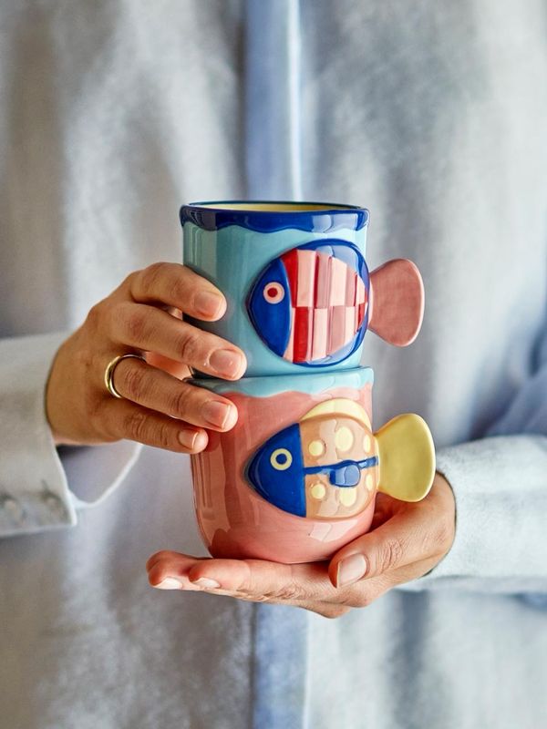 Willy Cup Blue Stoneware