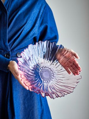 Mariko Bowl, Glass, Rose