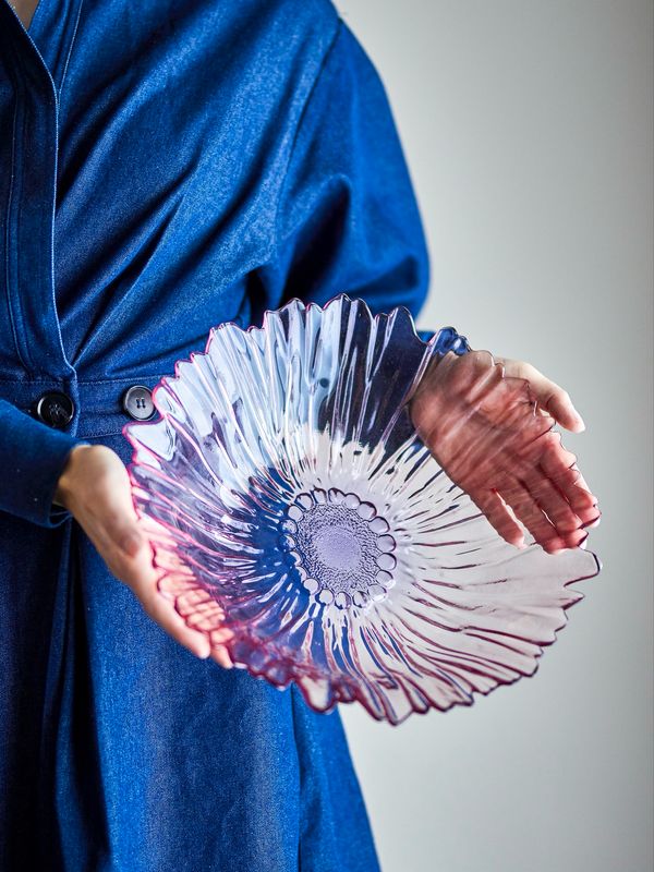 Mariko Bowl, Glass, Rose