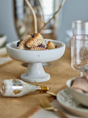 Eris Pedestal Bowl, Marble