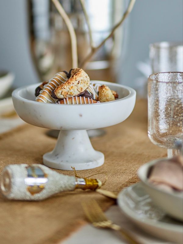 Eris Pedestal Bowl, Marble