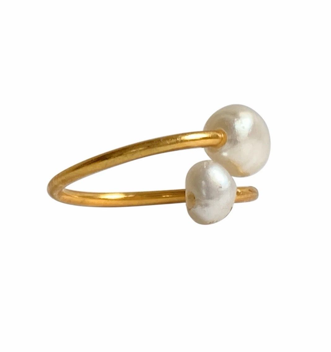 Ring Double Pearl