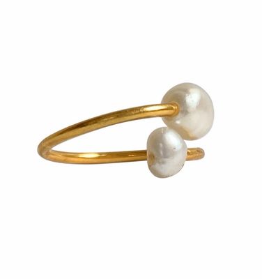 Ring Double Pearl