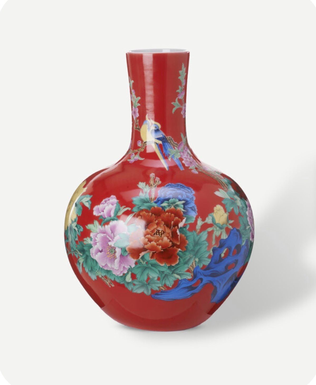Ball Body Vase, Red