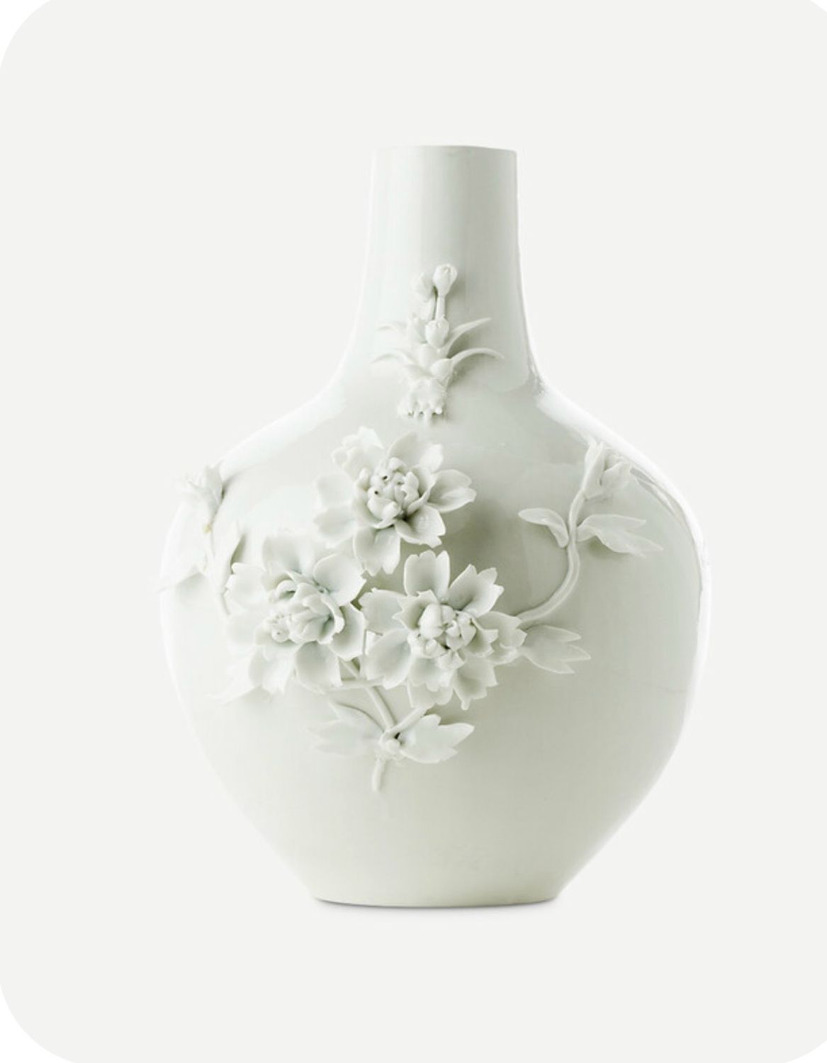 Vase 3D rose white