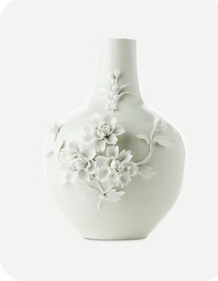 Vase 3D rose white