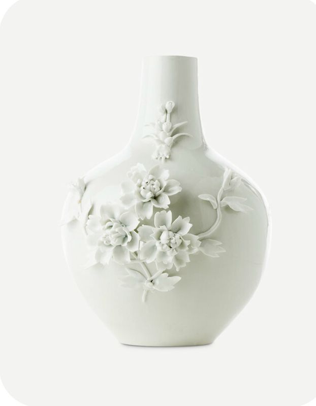 Vase 3D rose white