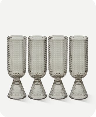 Champagne glasses rooftop light