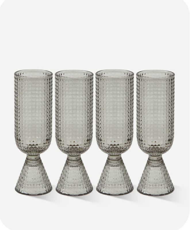 Champagne glasses rooftop light