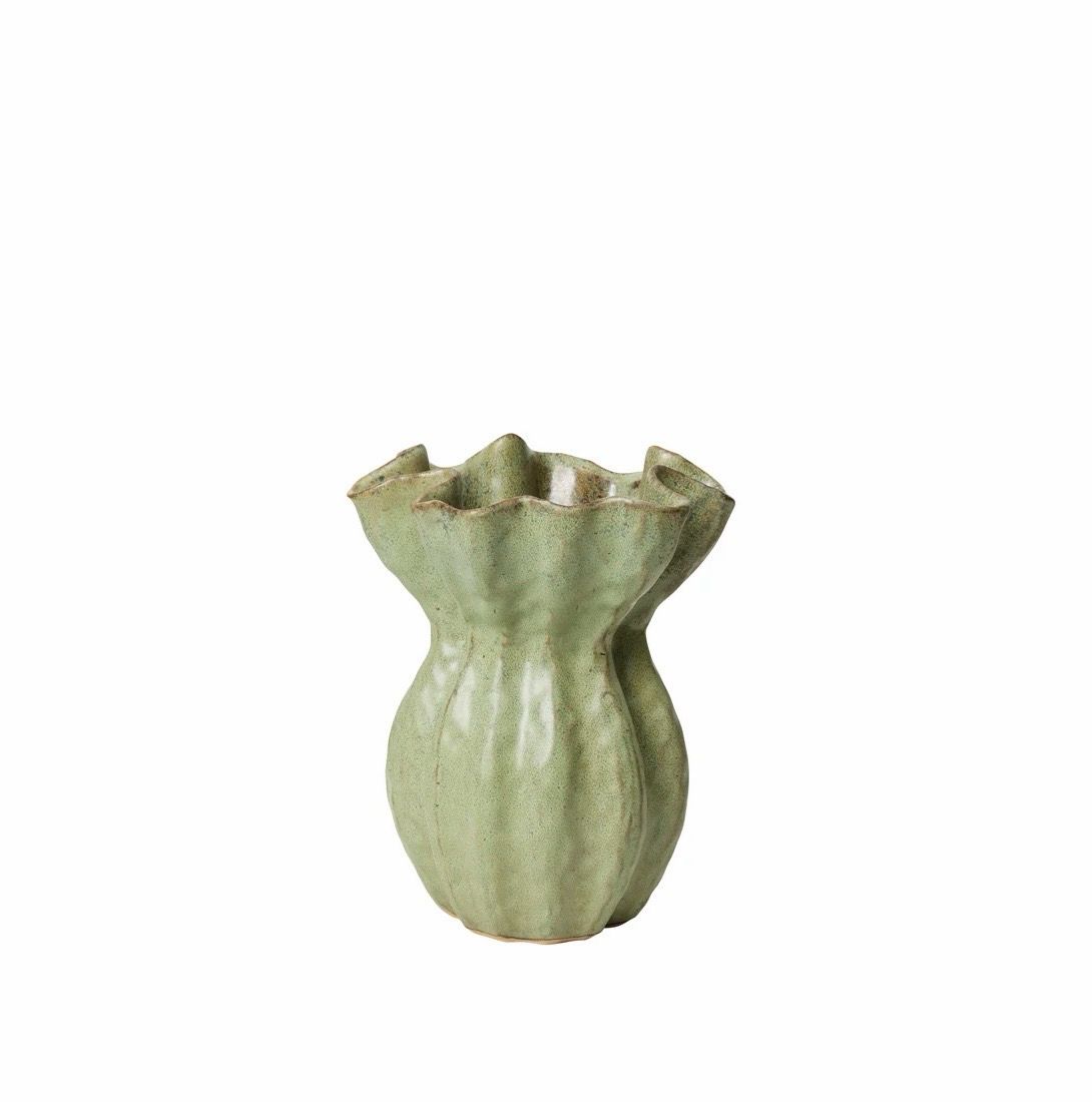Cori Vase, Antique Green