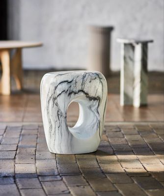 Bard side table, stoneware