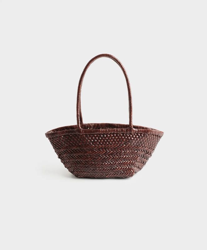 MANEBI Panier Bag leather, brown