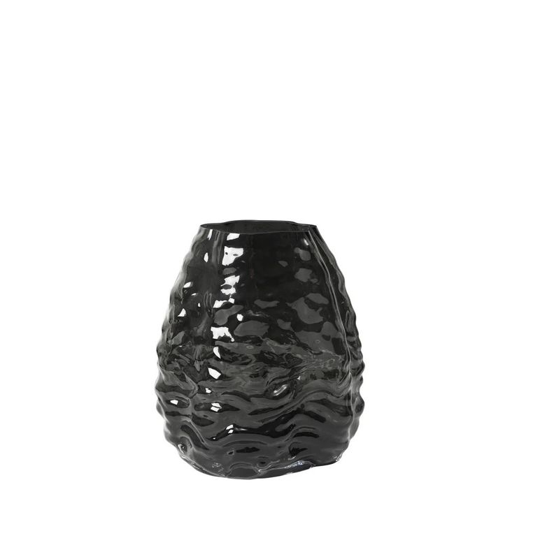 Milla Vase, Grey, Mouthblown Glass
