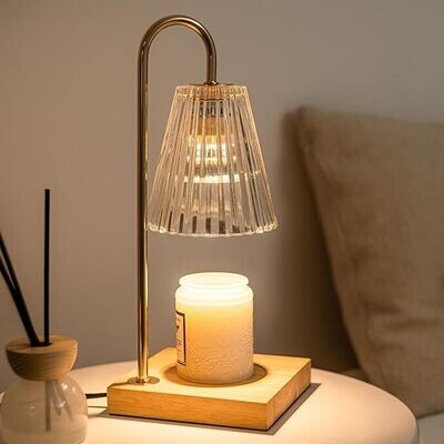 Modern Candle Warmer Lamp Aromatherapy Retro Melting Wax Lamp with Timer Scent Candle Melt Lantern for Home Bedroom Decoration