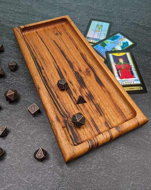 Tigerwood dice tray