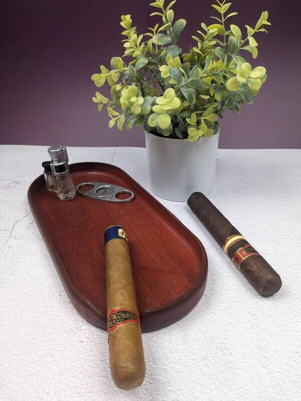 Oval Brazilian Redwood Cigar Tray