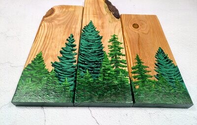 Hand-Painted Forest Art