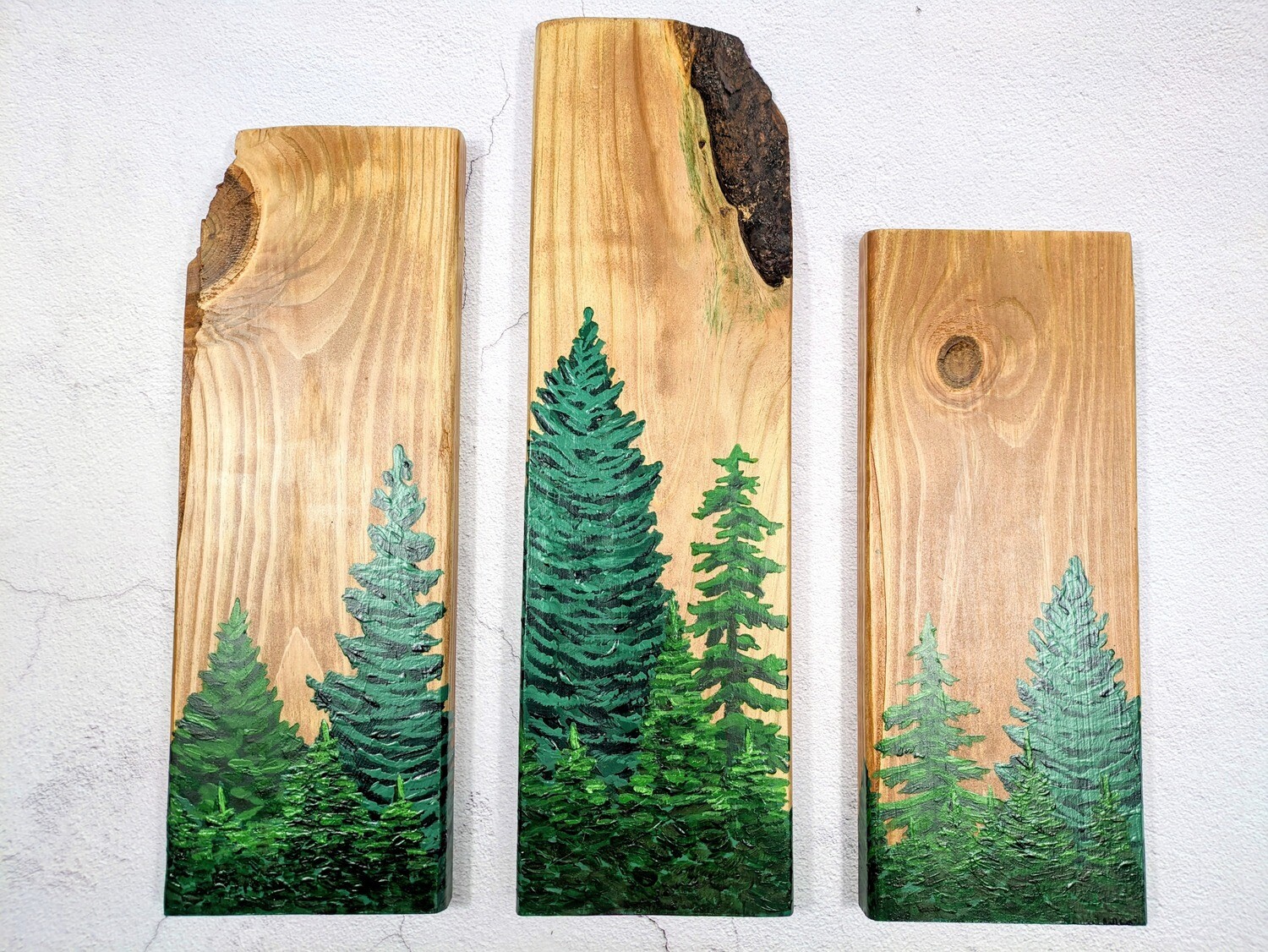 Hand-Painted Forest Art