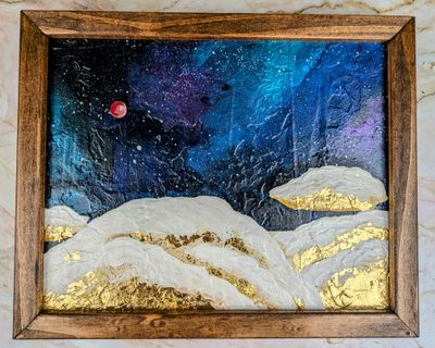 Original Galaxy Triptych Painting