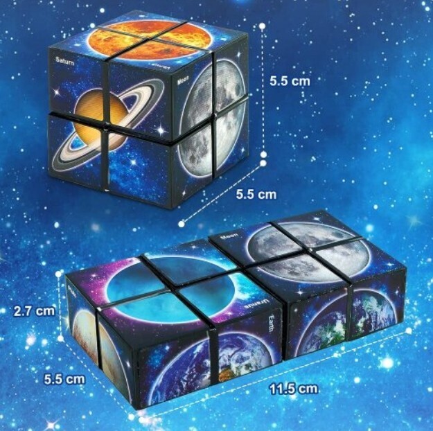 Star Cube Magic Cube 2 in 1 Set Cube Magic 3D Puzzle Cubes for Kids and Adults