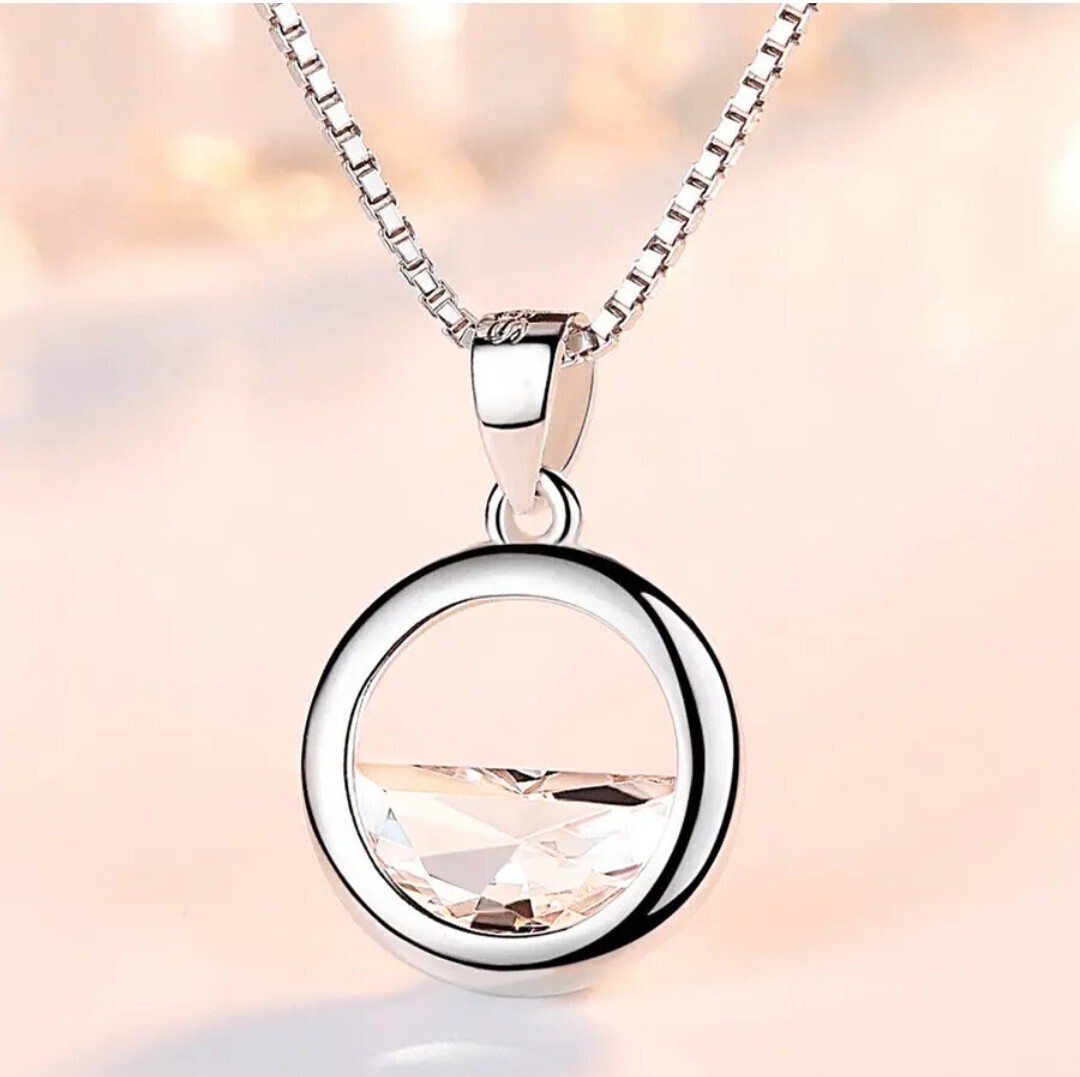 925 Sterling Silver Lake Water Pendant Chain Necklace