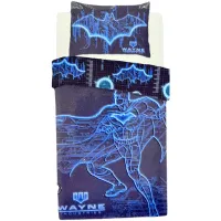 OFFICIAL BATMAN &#39;WAYNE INDUSTRIES&#39; DUVET SET SINGLE