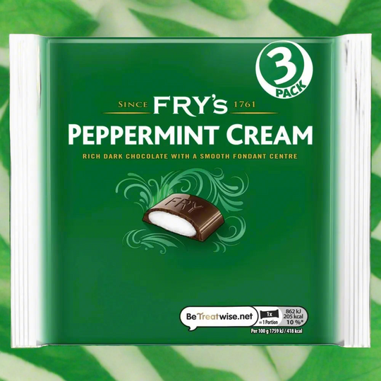 Fry&#39;s Peppermint Cream Chocolate Bar 3 Pack 147g